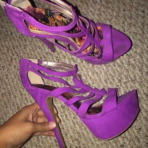 Purple 6 inch heels